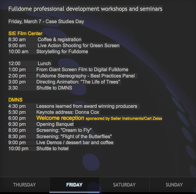 Case Study Sessions for Featured Fulldome Shows at the 2014 Imersa Summit Case Study Sessions for Featured Fulldome Shows at the 2014 Imersa Summit