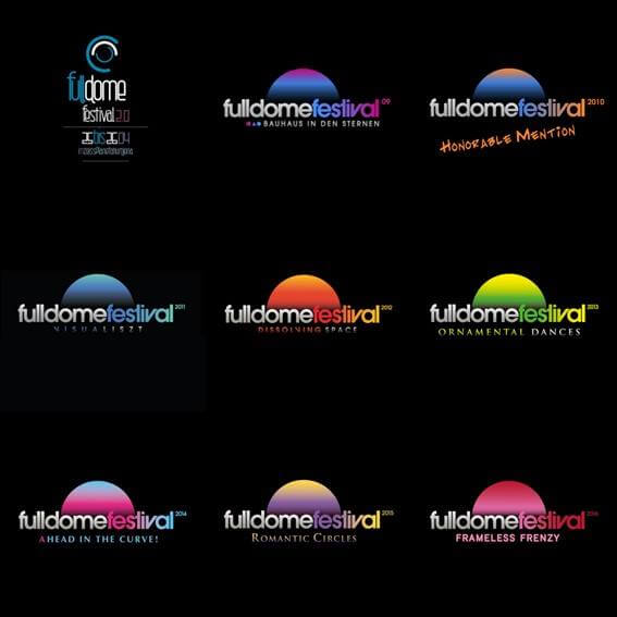 9 Years of Jena Fulldome Festival Logos