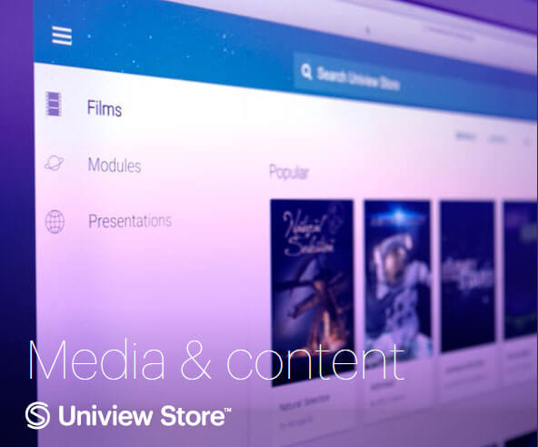 Uniview's media and content