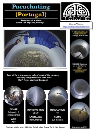 Parachuting img poster fulldome show Parachuting